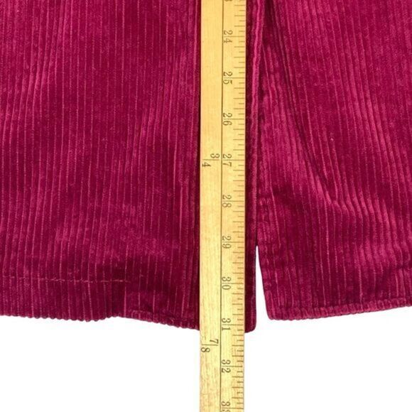 Newport News VTG Corduroy Blazer Womens 10 Burgundy Single Breasted Jacket New - Picture 15 of 16